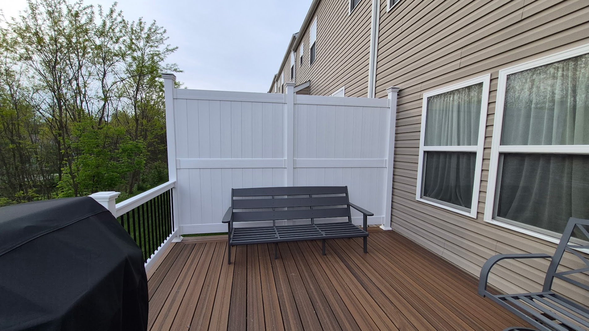 Completed fence installation in Moon Township
