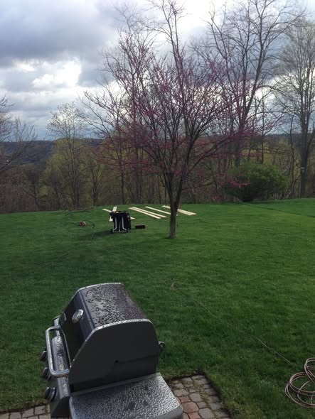 Shed build starting in Moon Township